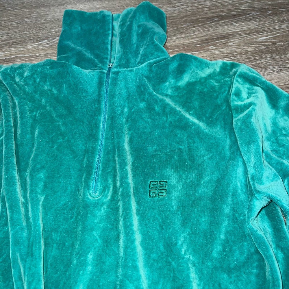 Givenchy for ChesaVelour Aqua Quarter Zip - Picture 2 of 11